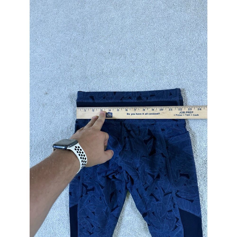 Athleta Women's Tropical Excursion Palm Tree Graphic Print Blue Jogger Leggings - Picture 4 of 6